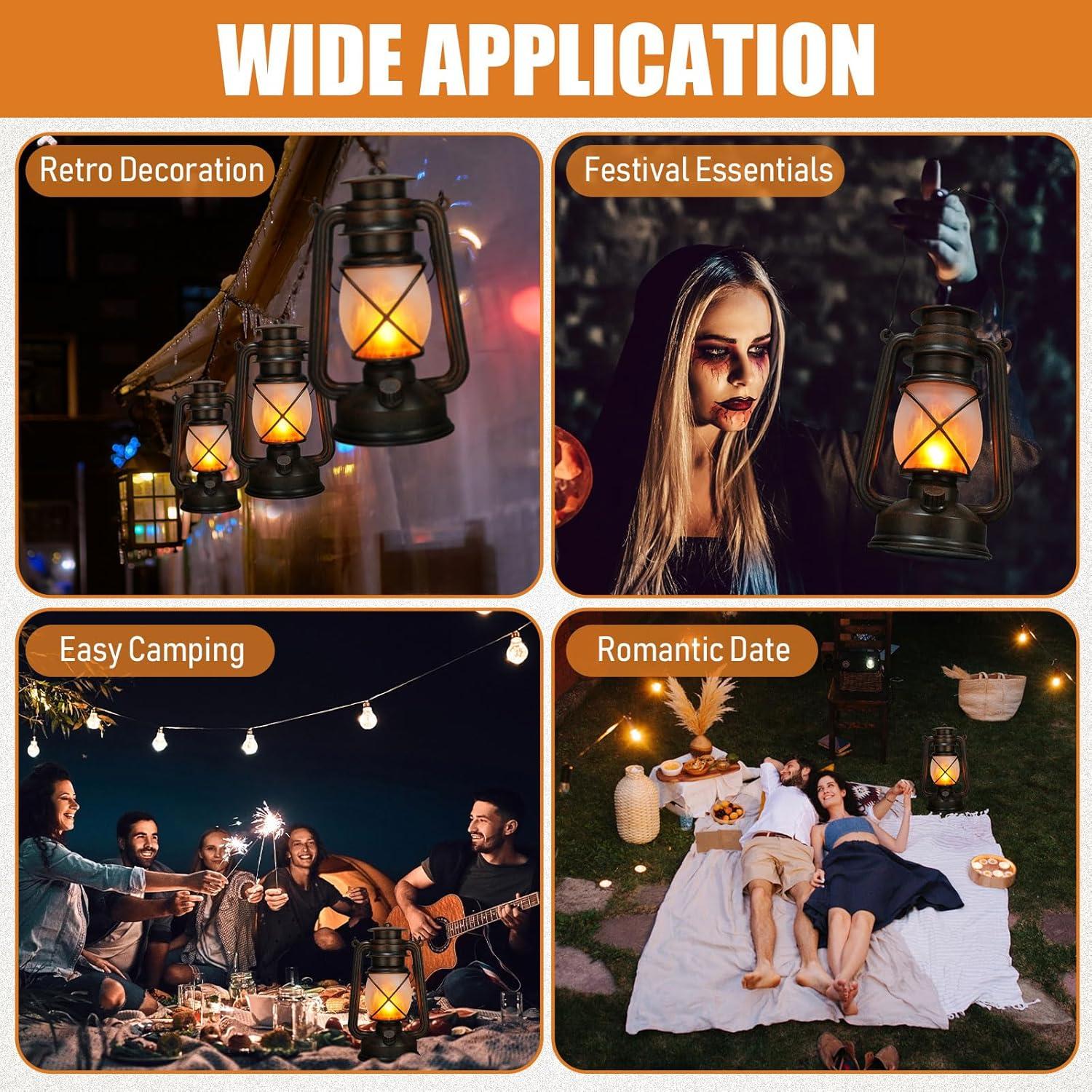 Lámpara LED Vintage Retisee a Batería 4 Pcs con Control Remoto