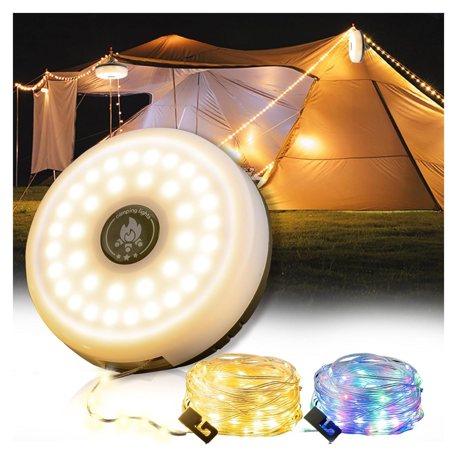 Luces de Cuerda Sutaig 4 en 1 para Camping 10m Impermeables