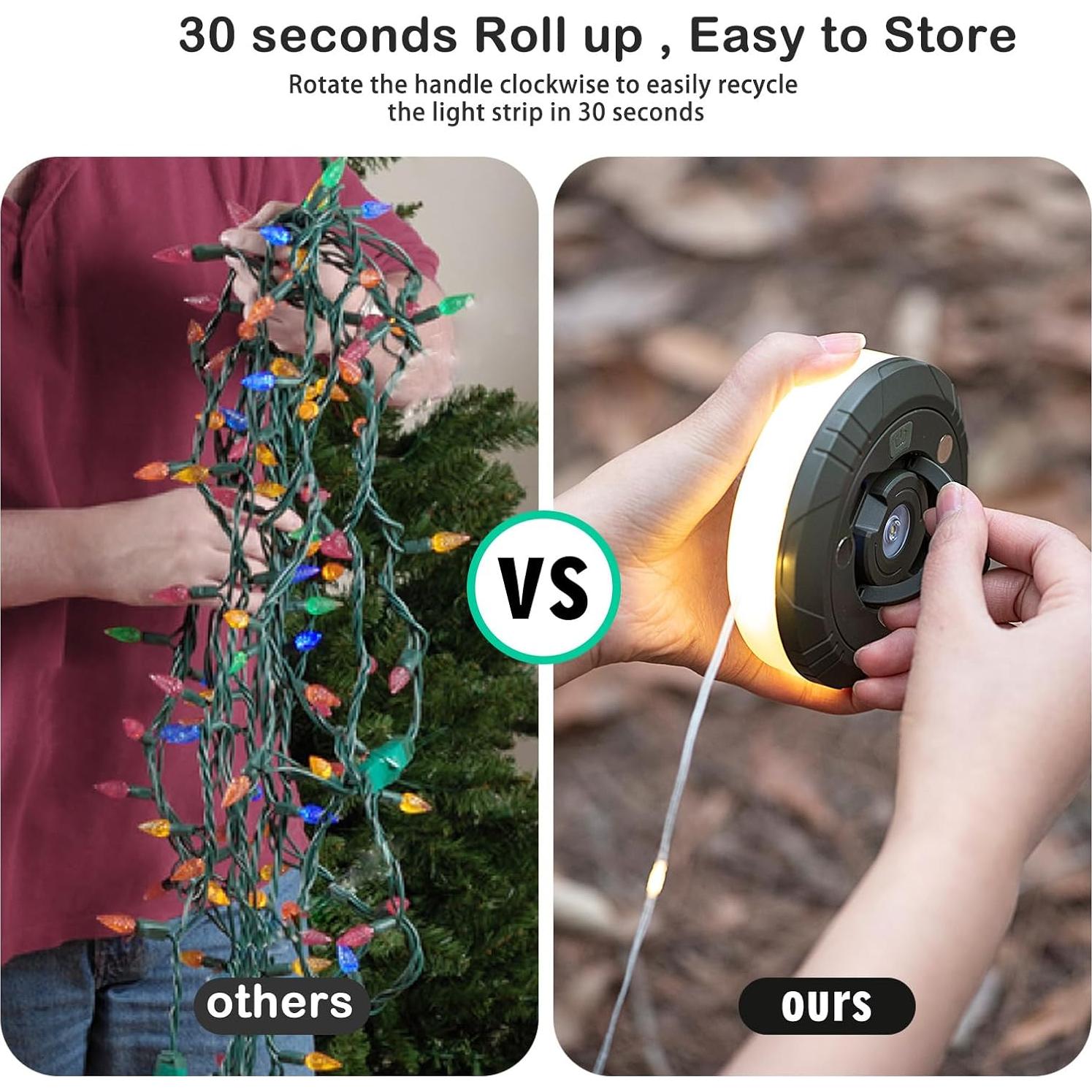 Luces de Cuerda Sutaig 4 en 1 para Camping 10m Impermeables