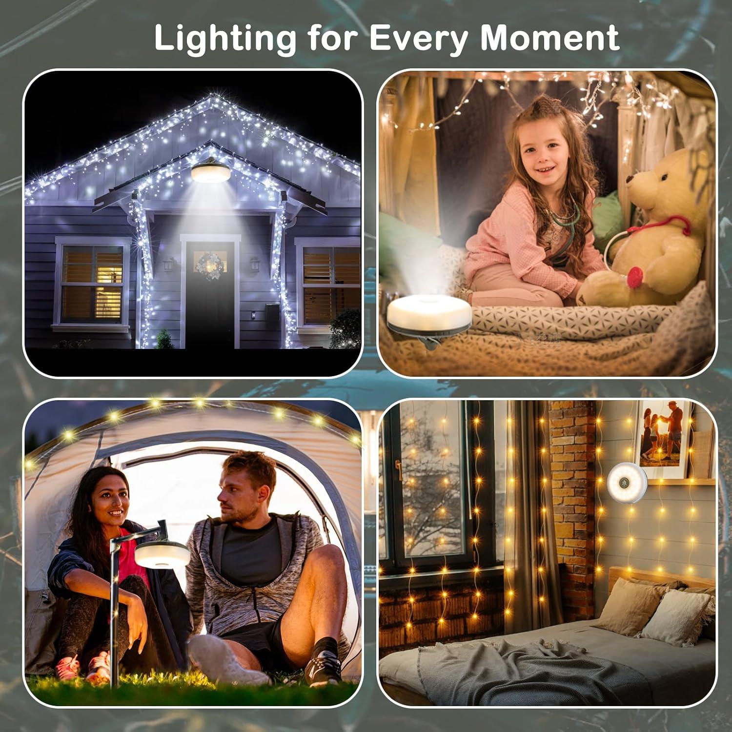 Luces de Cuerda Sutaig 4 en 1 para Camping 10m Impermeables