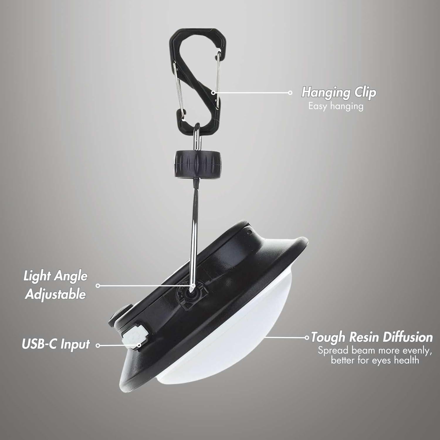 Linterna de Camping SUBOOS Gen 2 Pro 3000LM Recargable Negra