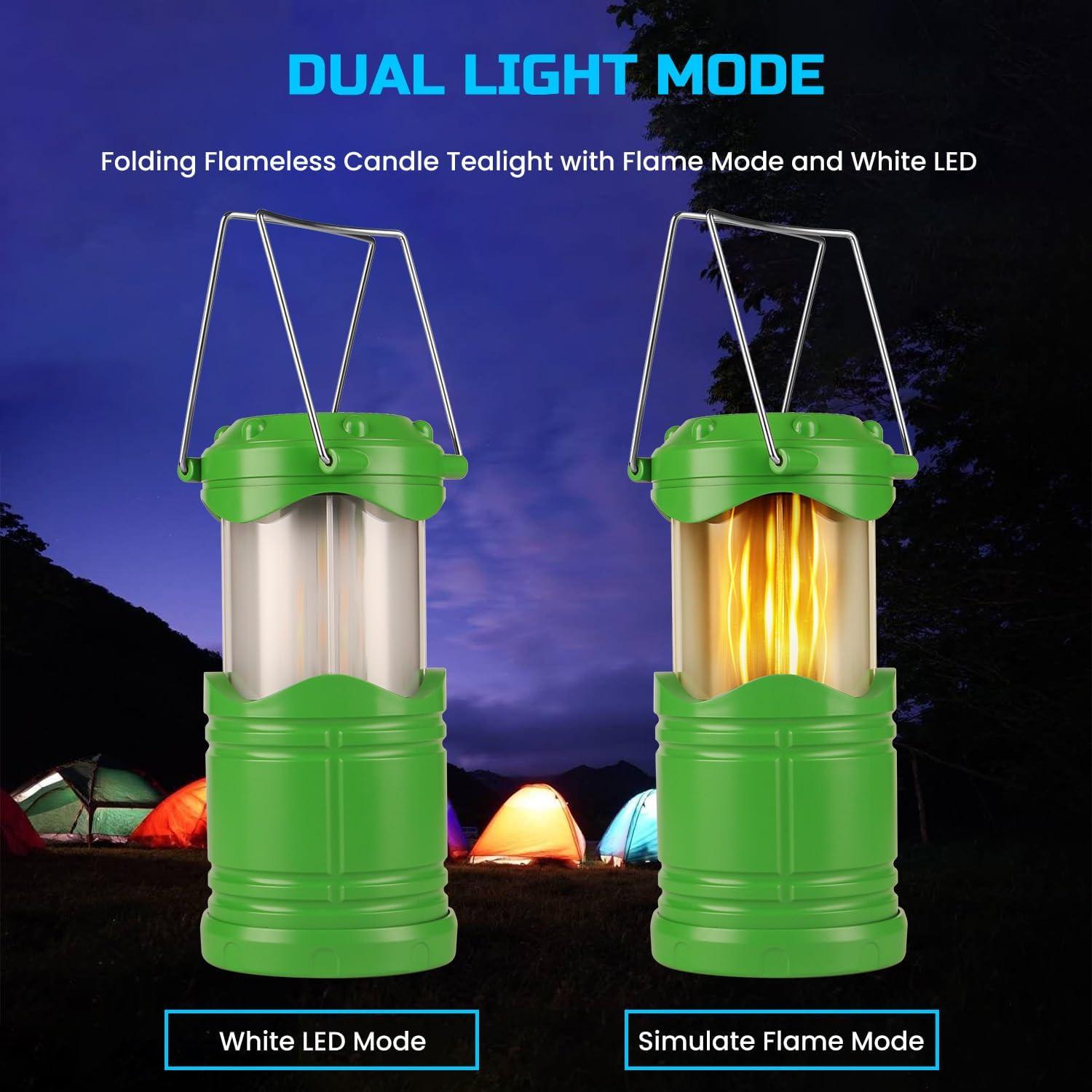Linterna LED Portátil Lichamp Verde 4 Pack para Camping