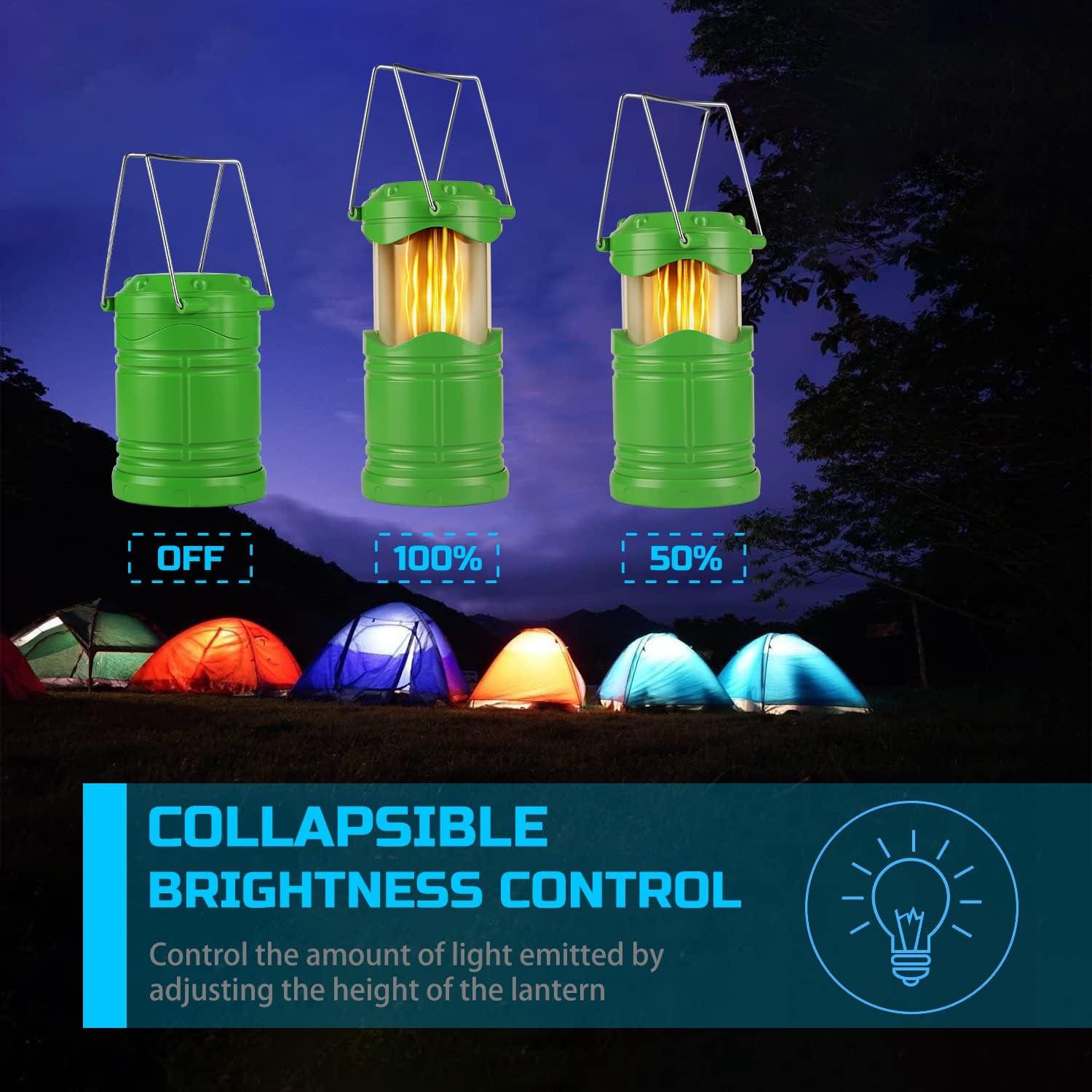 Linterna LED Portátil Lichamp Verde 4 Pack para Camping
