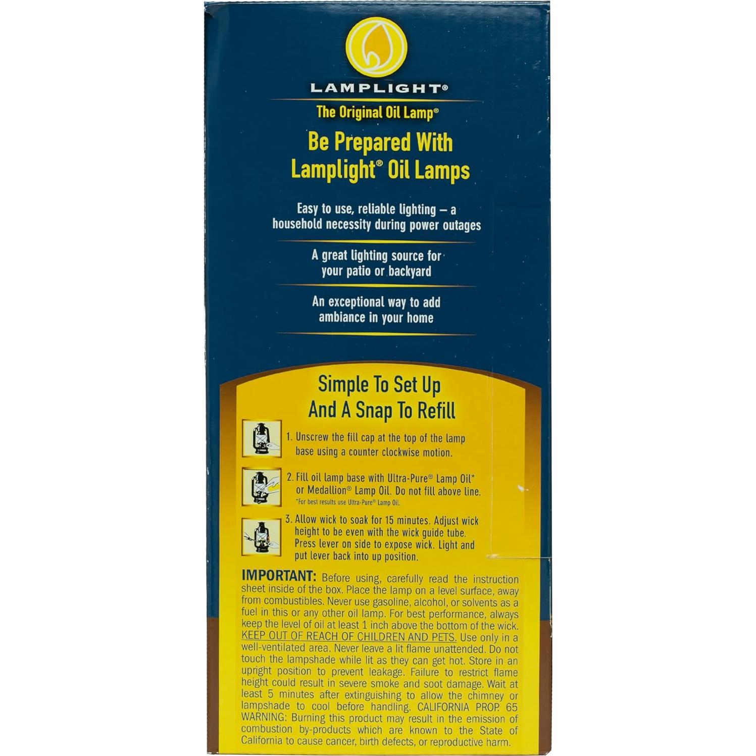 Lámpara de Aceite de Parafina Lamplight 52664 Negra 148.83 ml