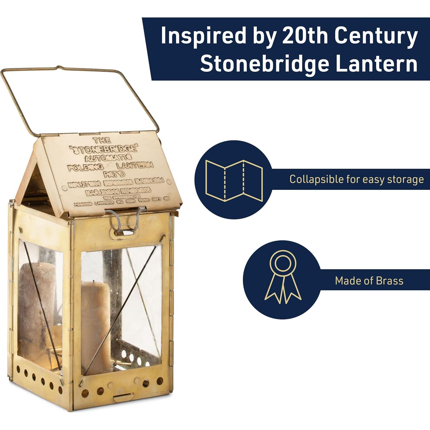 Lámpara de Vela Plegable Kings County Tools - Bronce Vintage