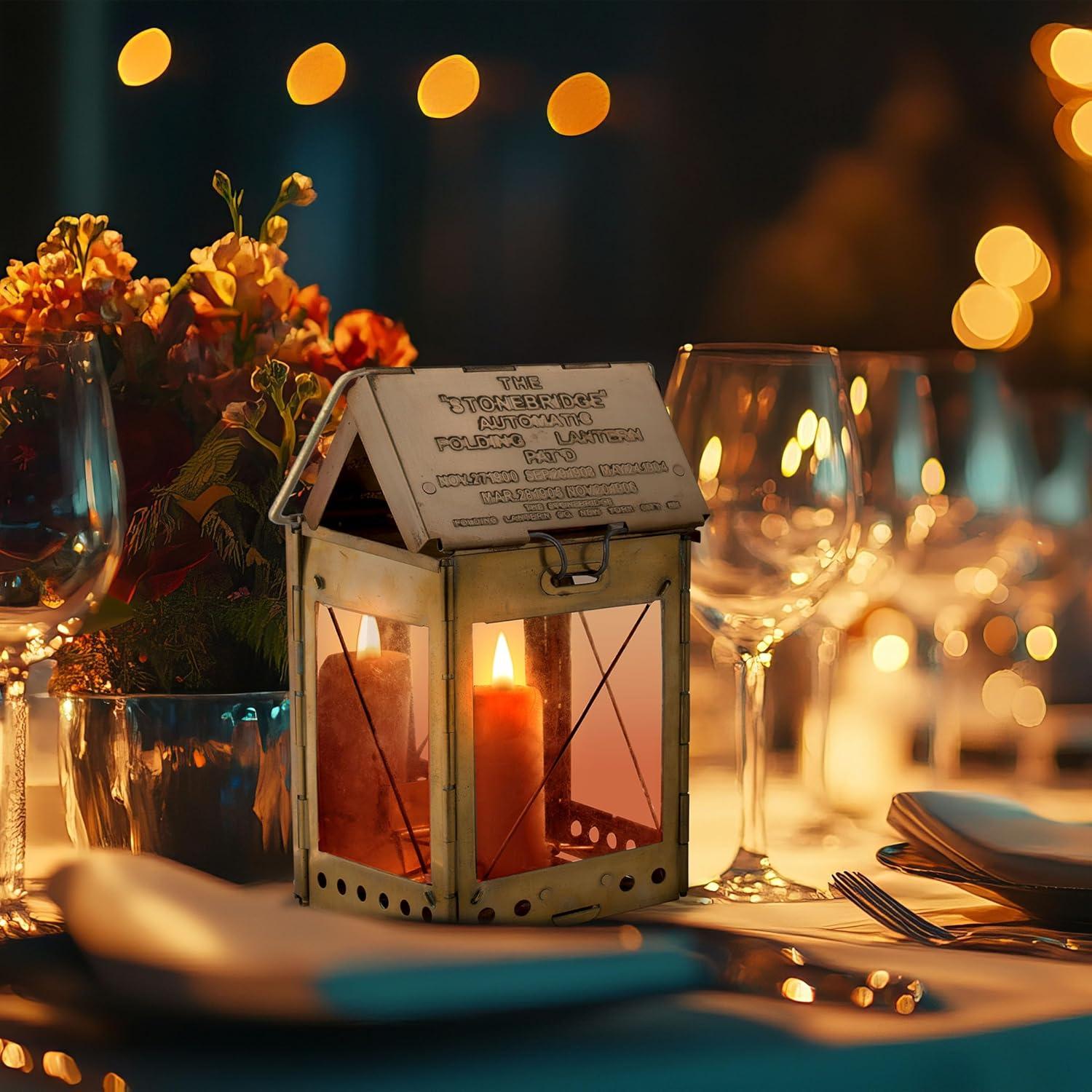 Lámpara de Vela Plegable Kings County Tools - Bronce Vintage