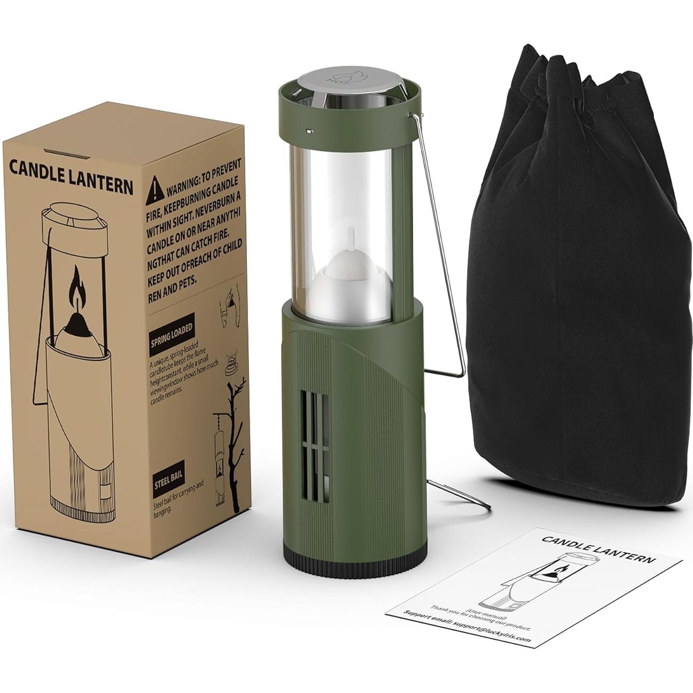 Lámpara de Vela Mini Verde NOMFIX - 15H Portátil para Emergencias