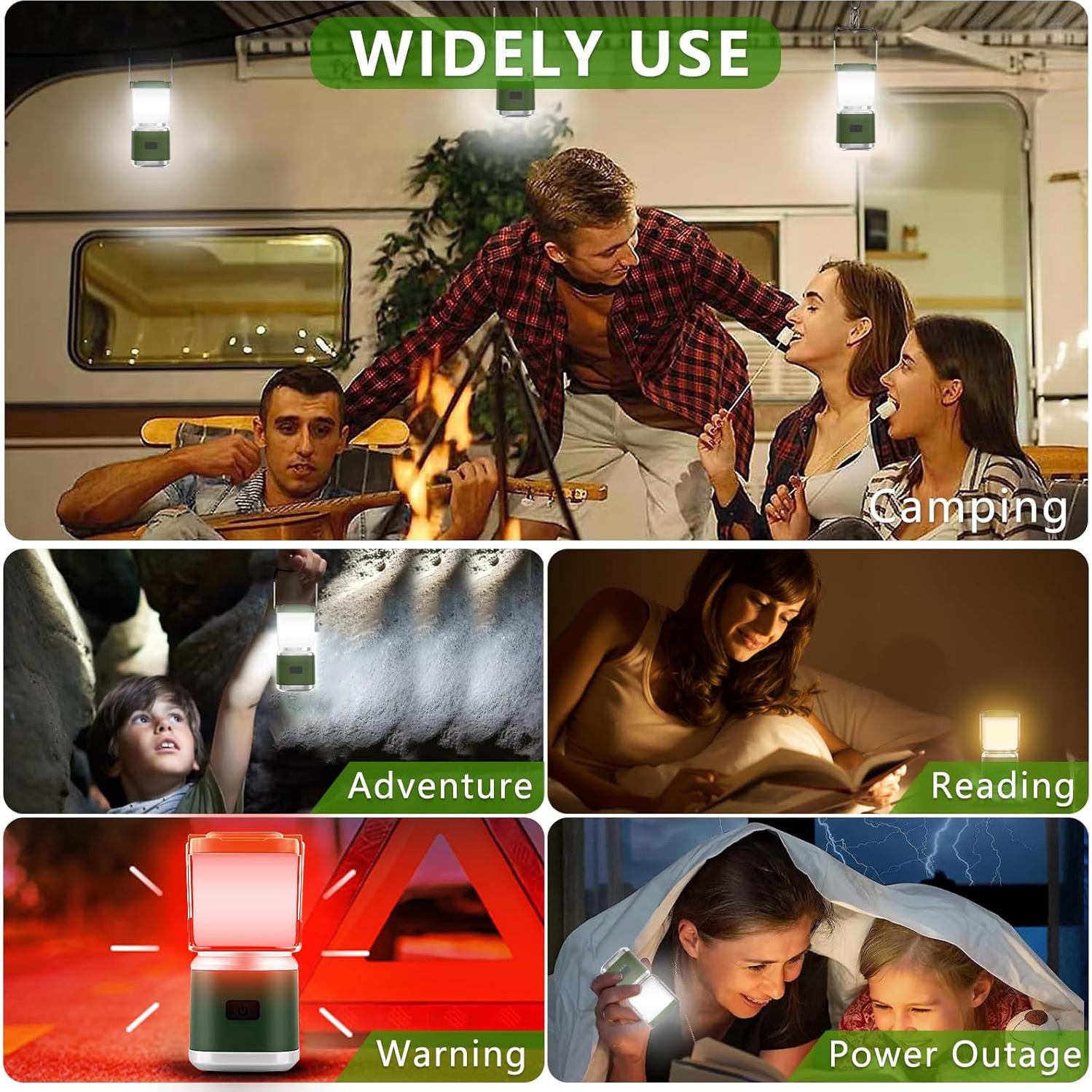 Linterna de Camping Hoxida Recargable 2000LM 10cm IPX5