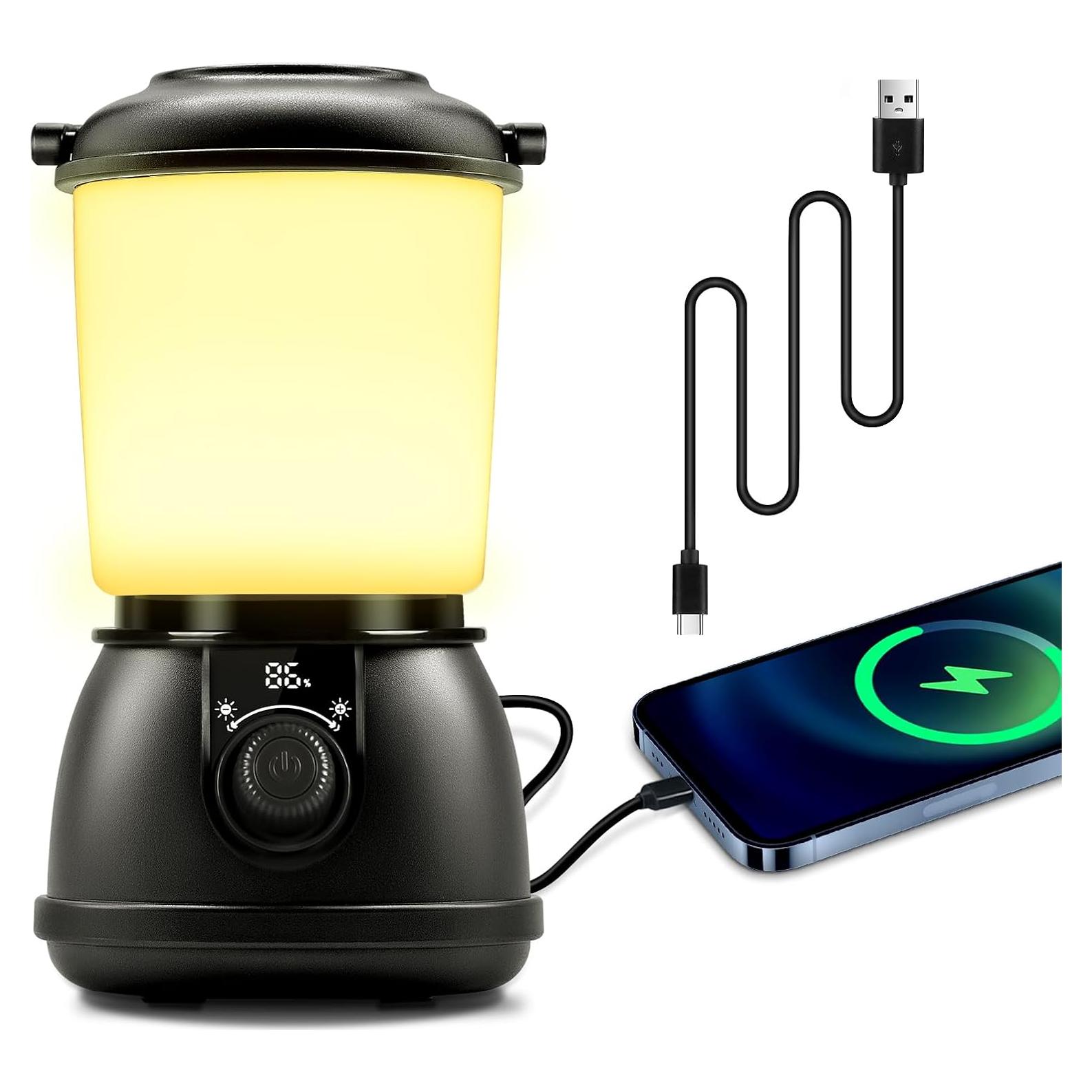 Linterna de Camping LED Recargable SAMUUN 5200mAh IPX5 5 Modos