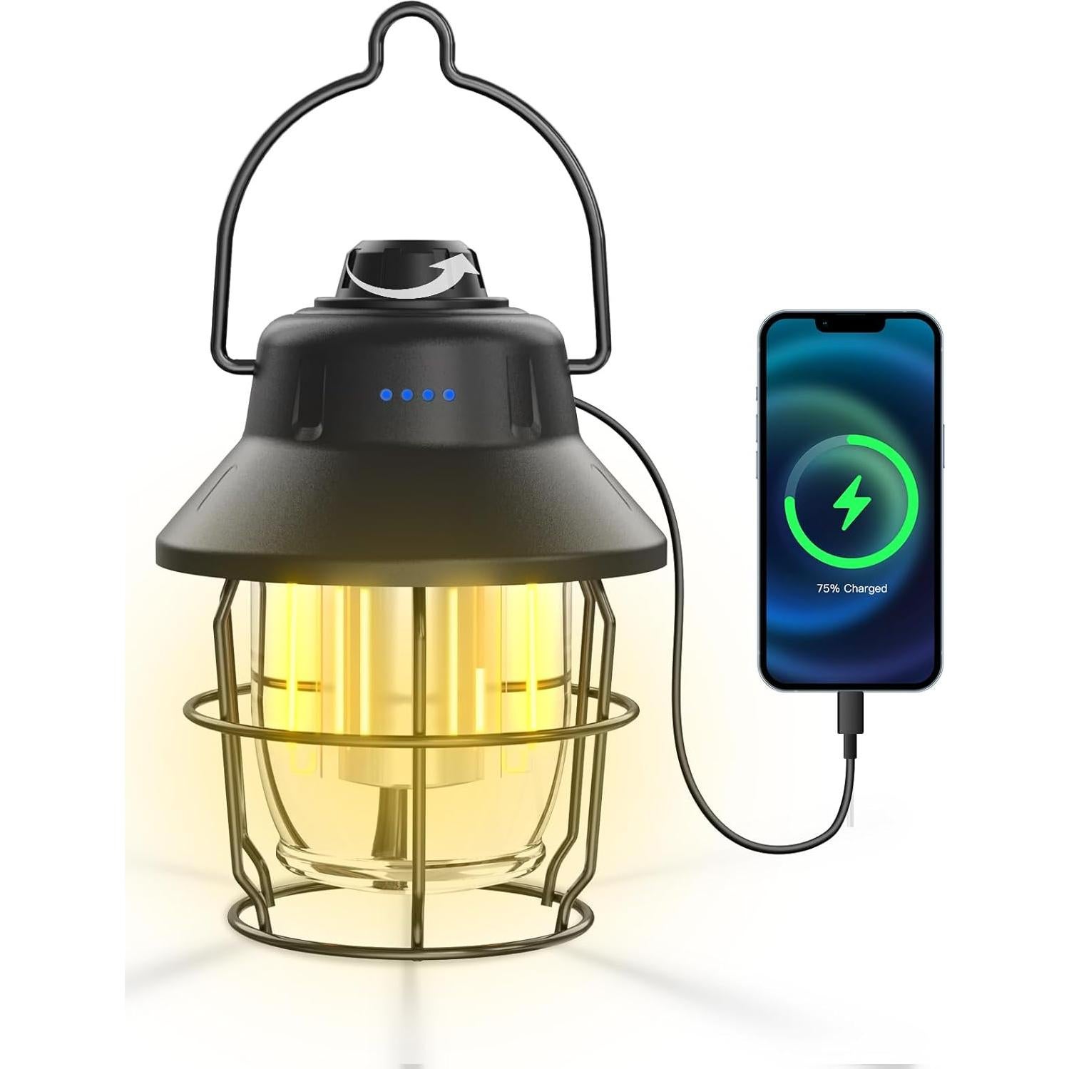 Linterna de Camping LED Recargable Runwin 1000LM 3 Modos