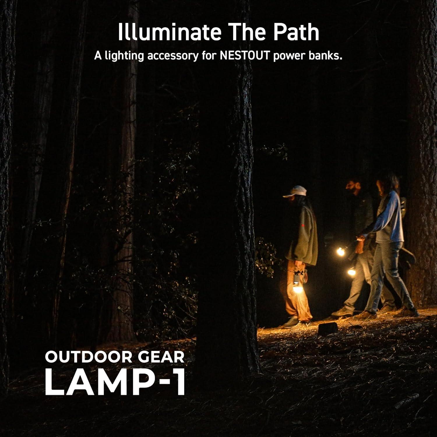 Lámpara LED de Camping Elecom NESTOUT con Trípode Beige