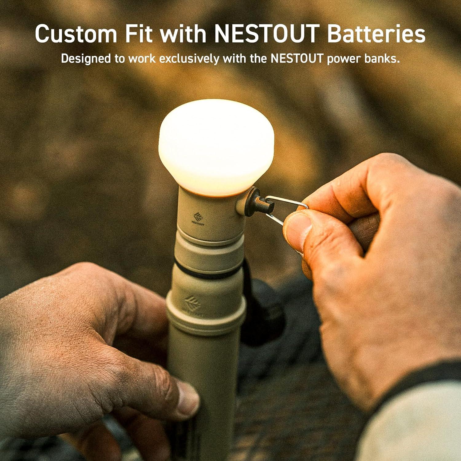 Lámpara LED de Camping Elecom NESTOUT con Trípode Beige