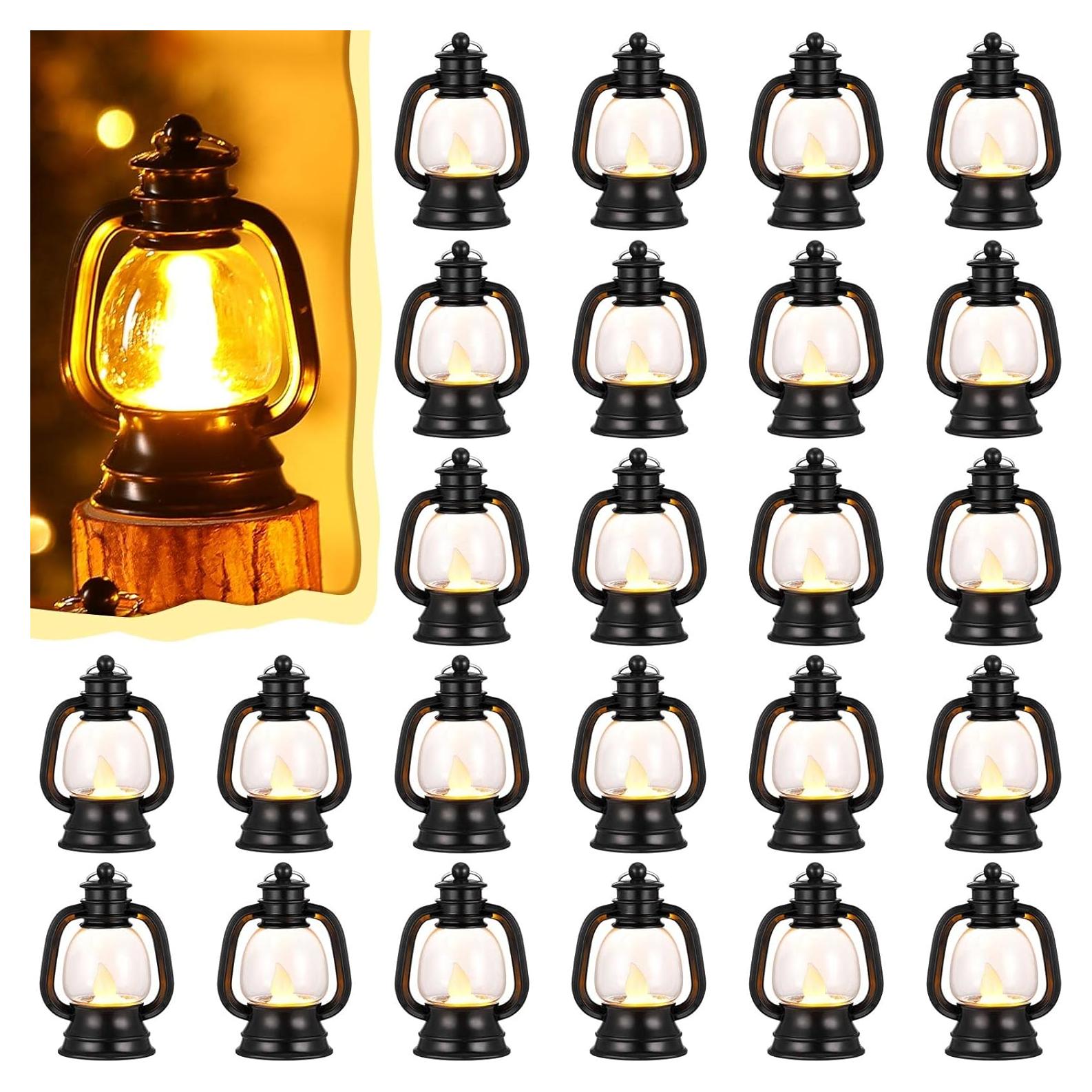 24 Linternas Decorativas Mini Ferraycle Vintage 10.16 cm Negras
