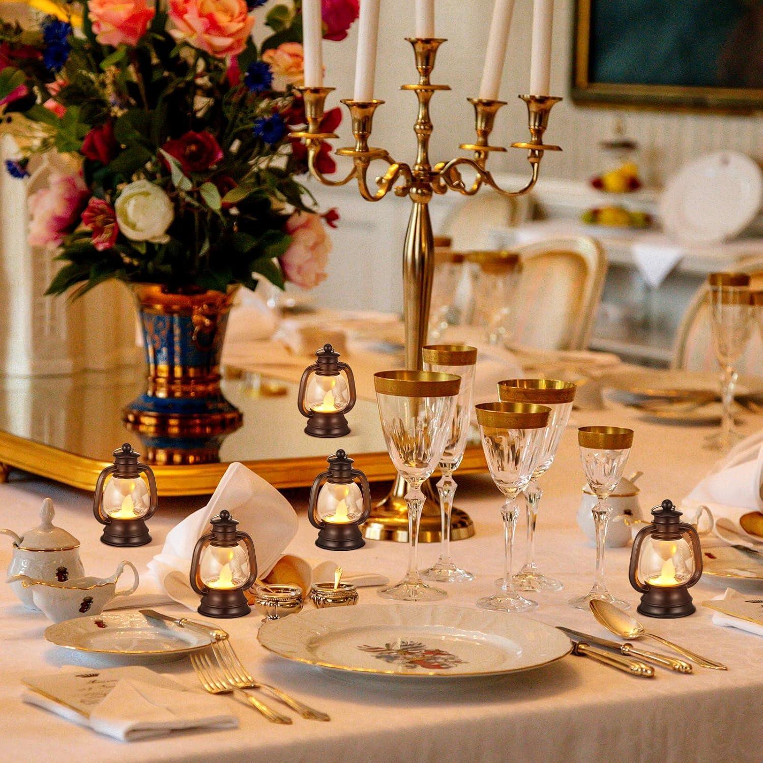 24 Linternas Decorativas Mini Ferraycle Vintage 10.16 cm Negras