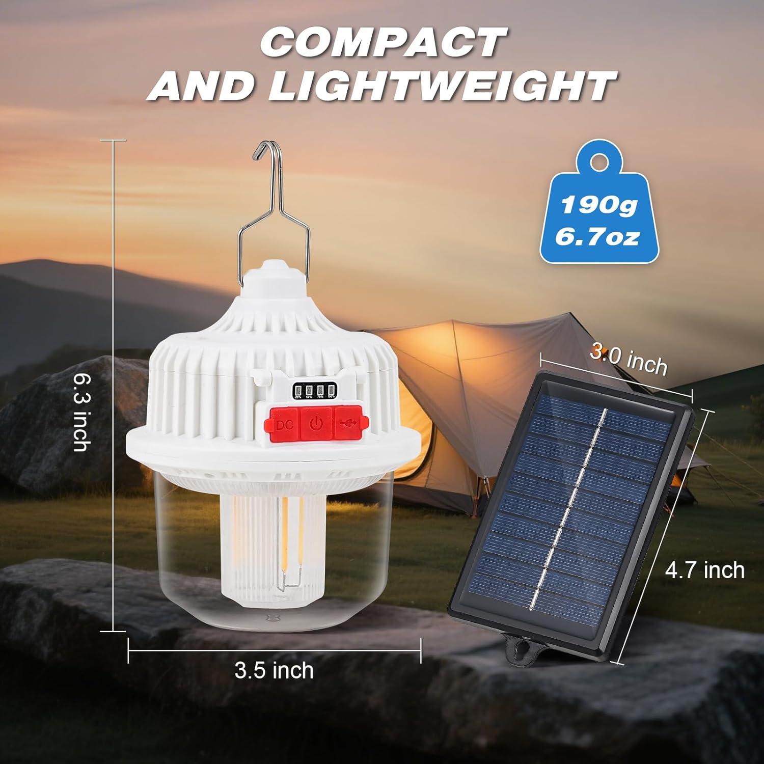 Linterna LED Solar TANSOREN 21.5cm Portátil Recargable
