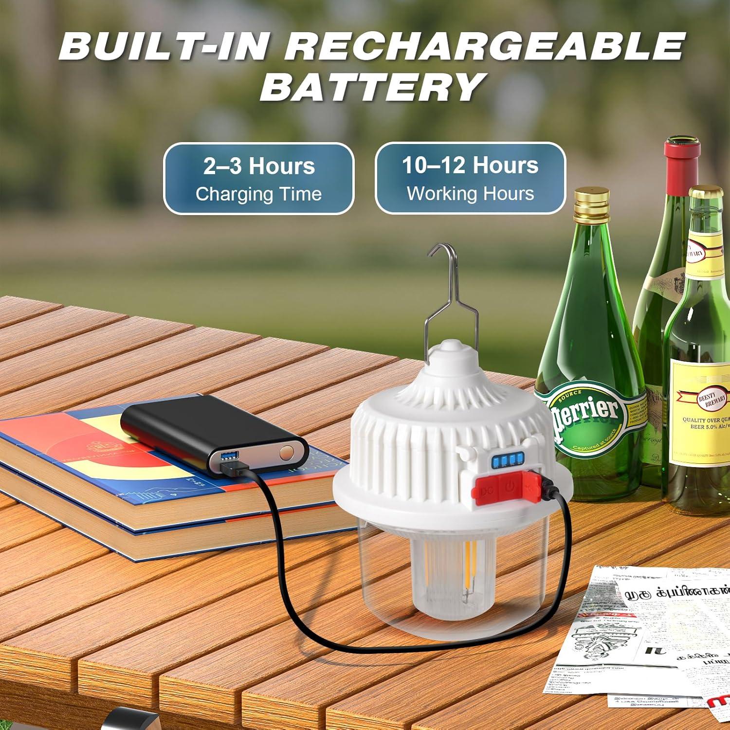 Linterna LED Solar TANSOREN 21.5cm Portátil Recargable