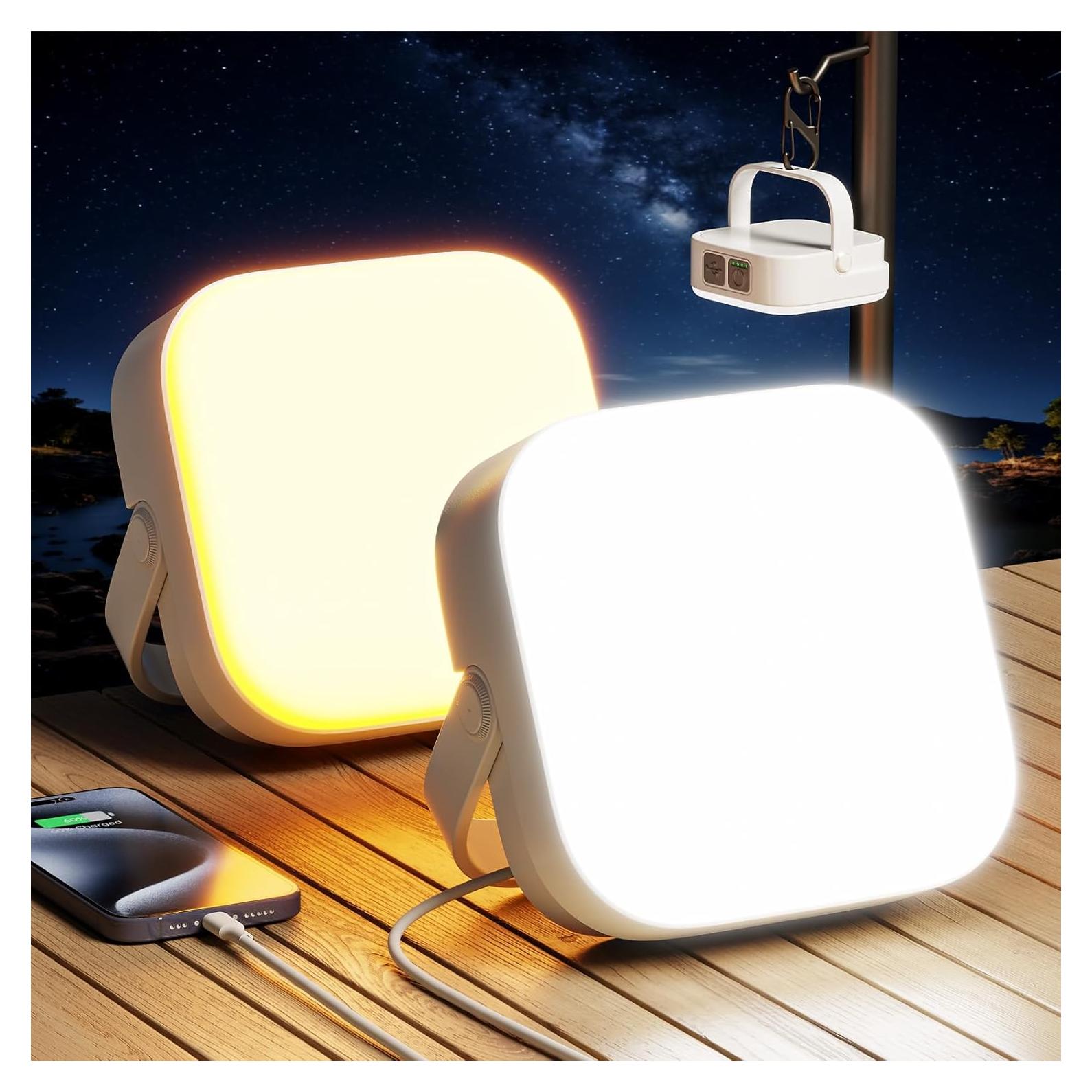 Eventek 2 Paquetes Linterna LED Camping Recargable IP65