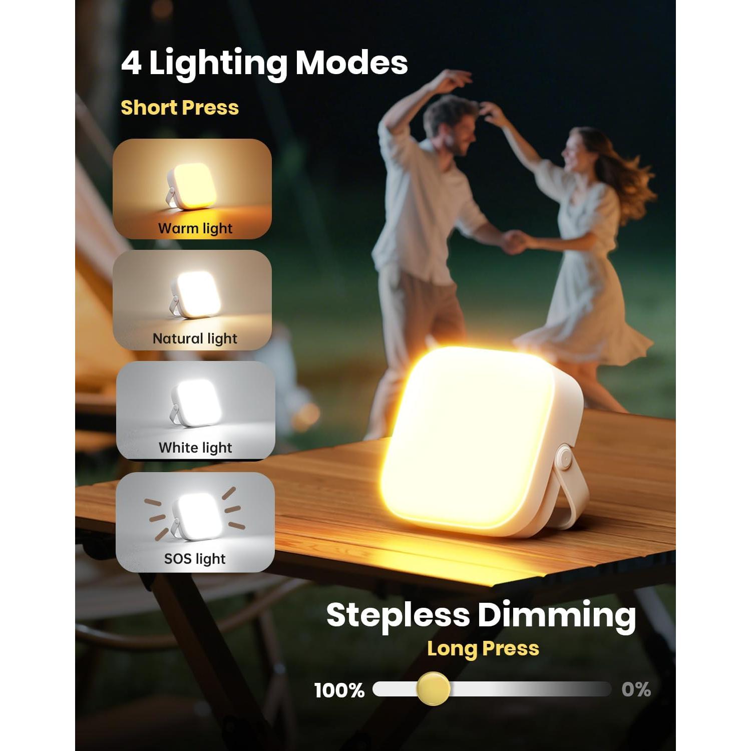 Eventek 2 Paquetes Linterna LED Camping Recargable IP65