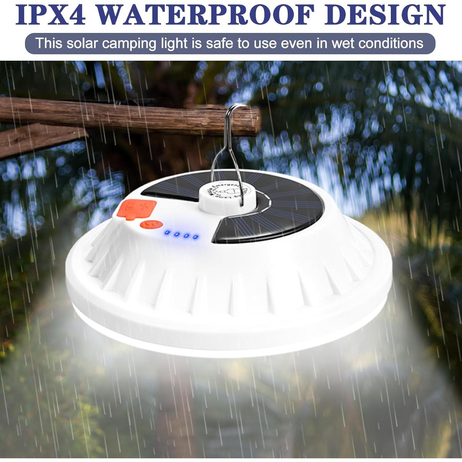 Paquete de 2 Linternas de Camping Solares Lembopo 4000LM IPX4