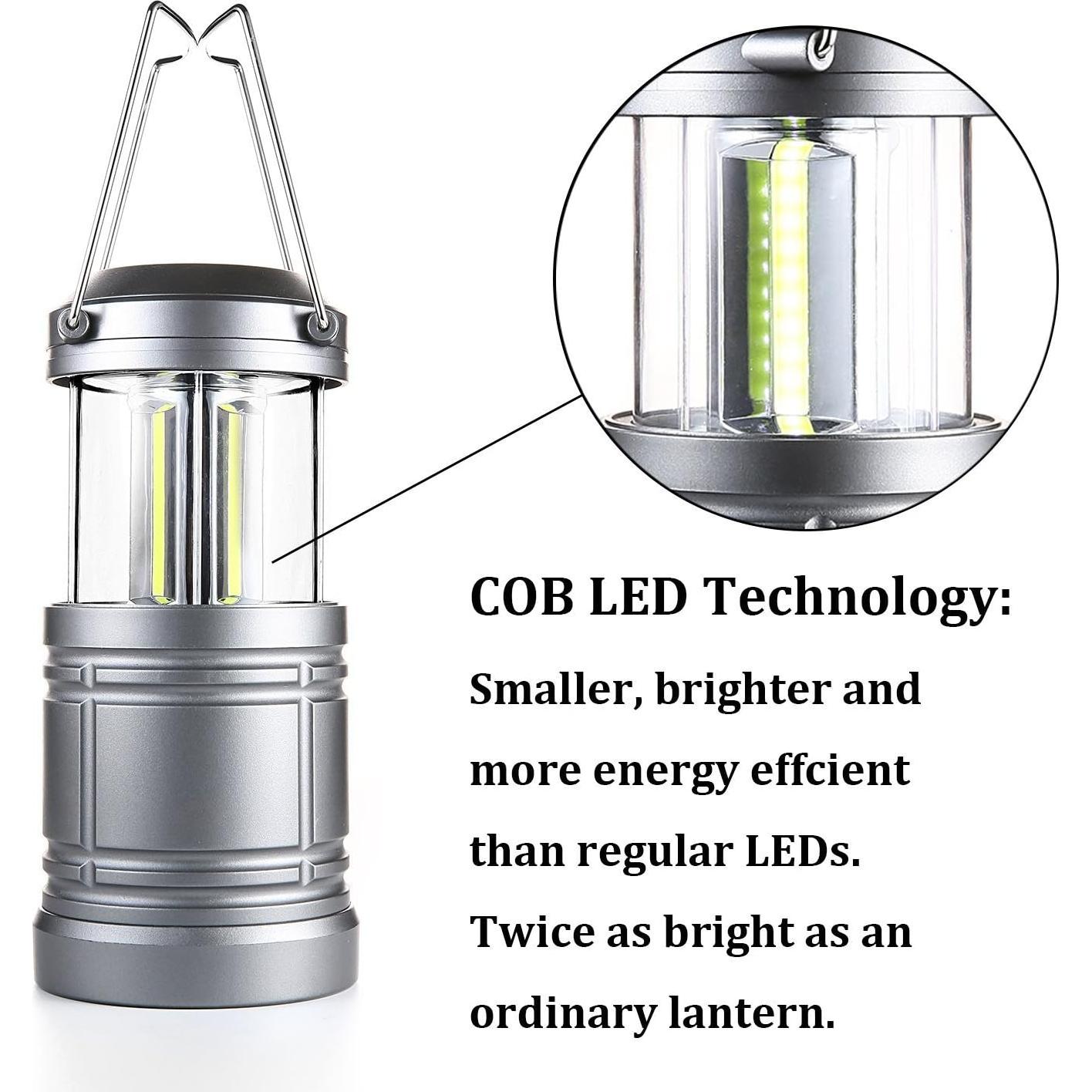 Linterna LED Plegable Aukvi - 500 Lúmenes - Paquete de 4