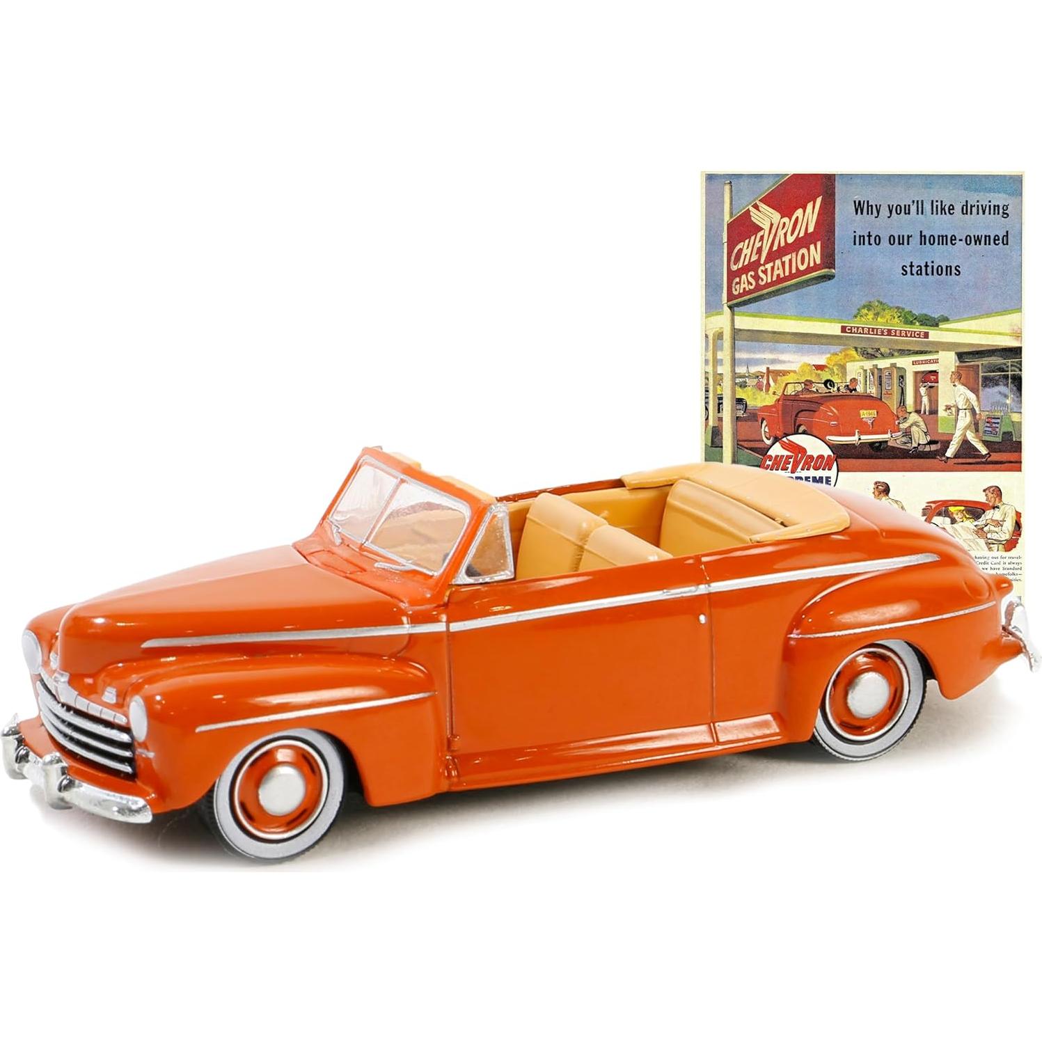 Coche de Metal 1946 Super Deluxe Convertible Naranja Greenlight