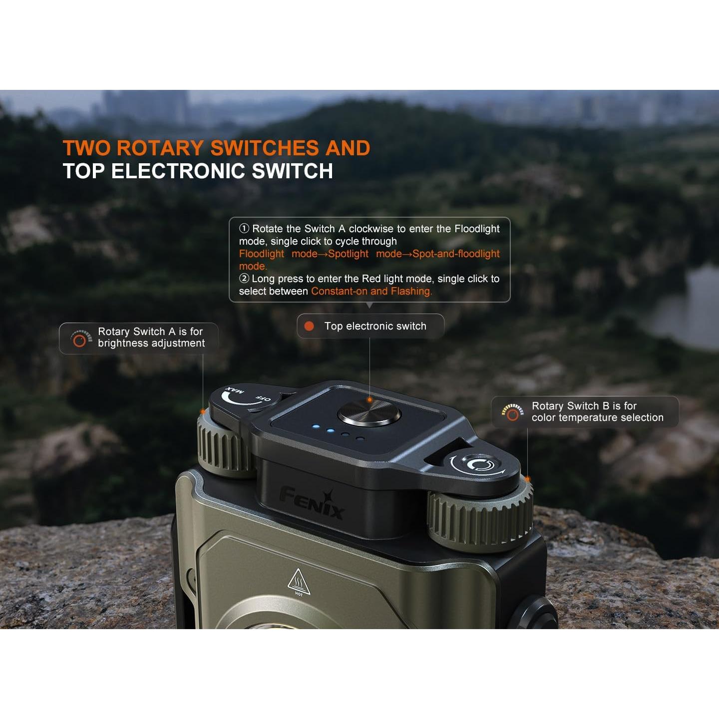 Linterna Fenix CL27R Camping 1600 Lúmenes Recargable USB-C Verde