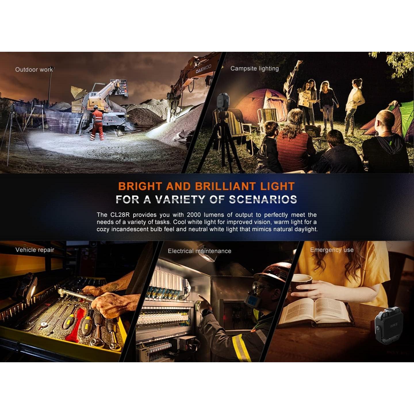 Linterna Fenix CL28R 2000 Lúmenes Recargable USB-C 2 en 1