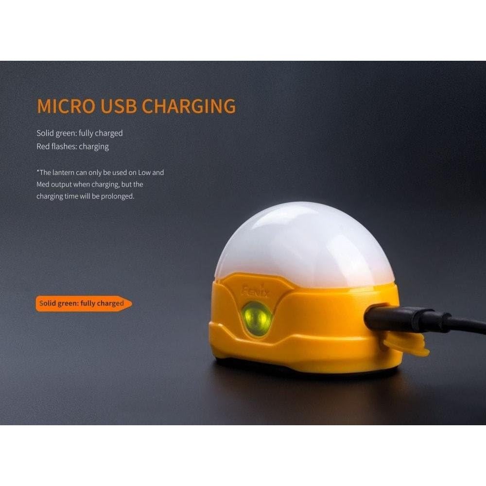 Linterna de Camping Fenix CL20R Recargable 300 Lúmenes Naranja