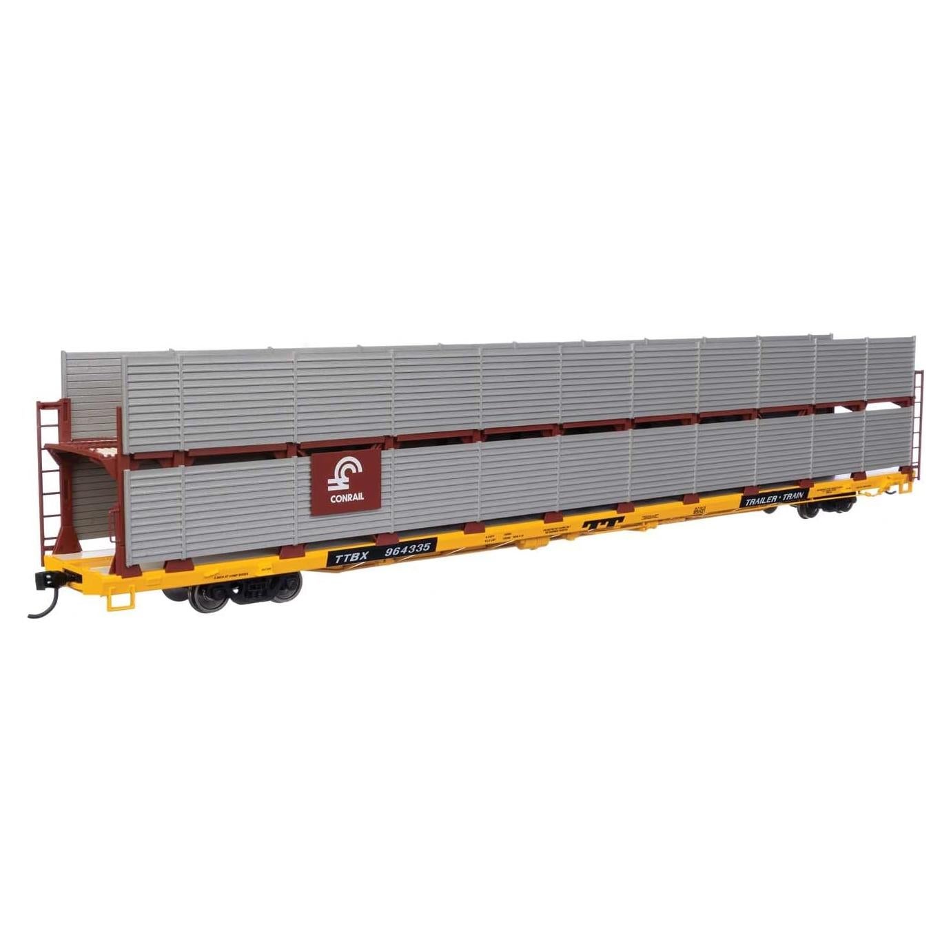 Carro Plano Walthers HO 89' Bi-Nivel Conrail TTBX #964335