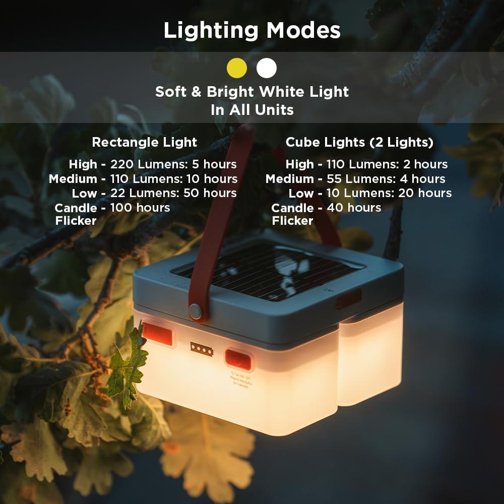 LuminAID Trio Linternas Solares LED 3 en 1 con Cargador