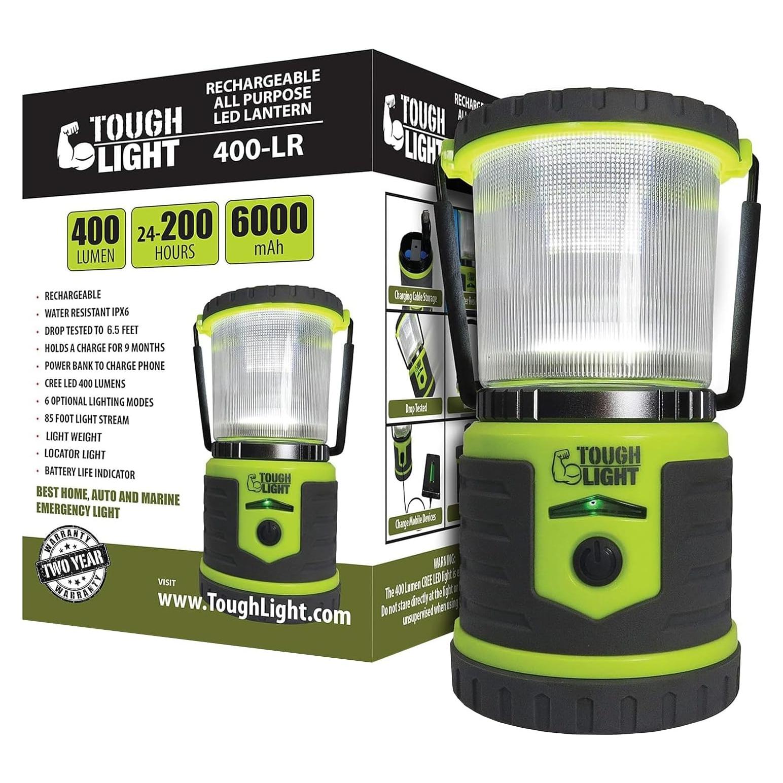 Linterna de Camping Tough Light 400 Lúmenes Recargable USB