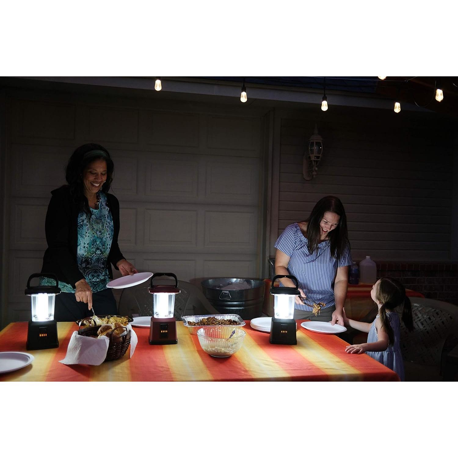 Linterna LED Enbrighten Recargable 650 Lúmenes Rojo 28 cm