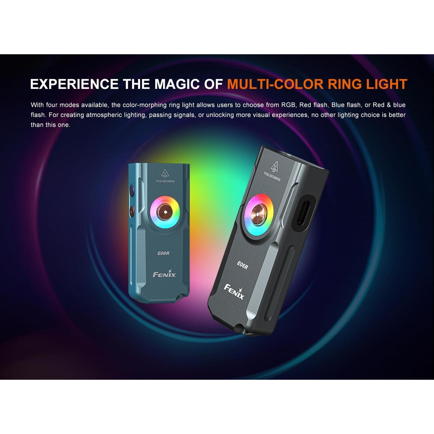 Linterna LED Fenix E06R 700 Lúmenes Recargable USB Gris