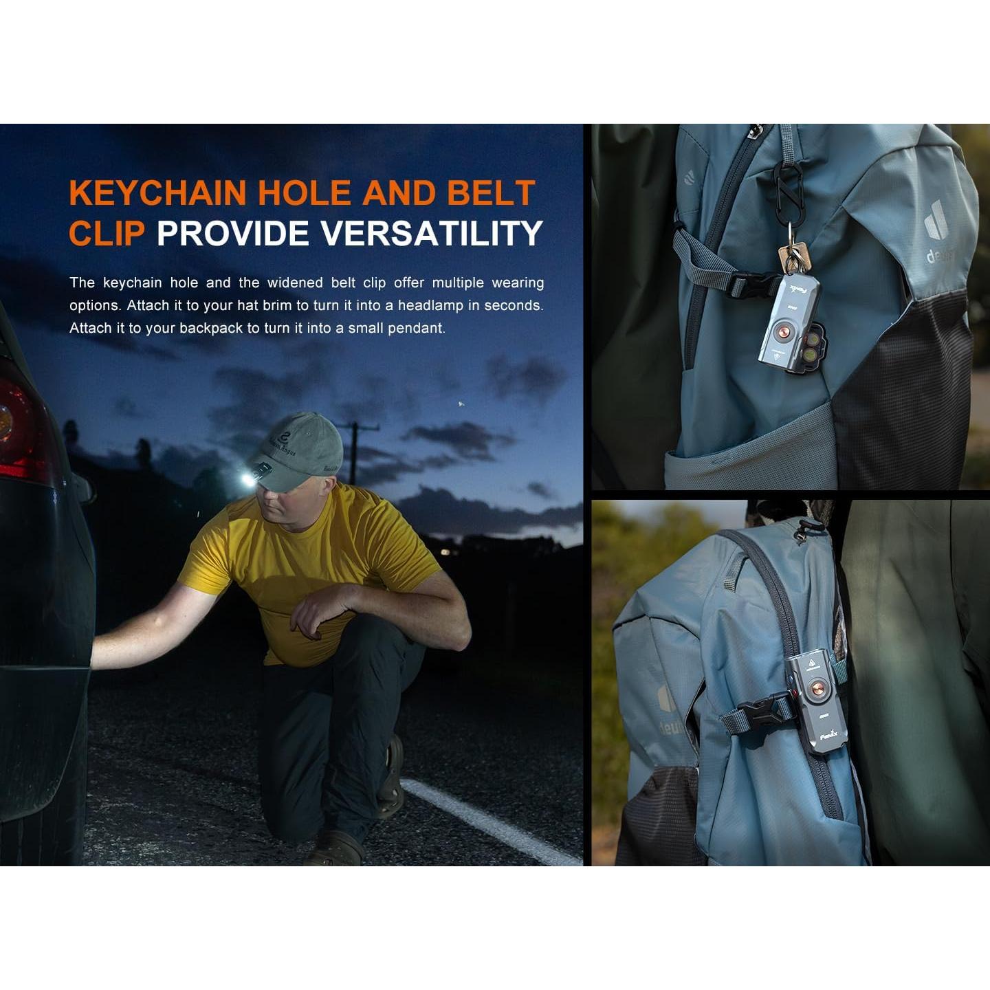 Linterna LED Fenix E06R 700 Lúmenes Recargable USB Gris