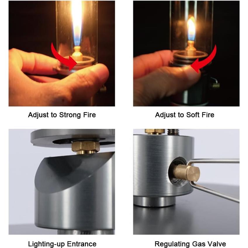 Lámpara de Camping Lixada Butano 10.4 cm Portátil