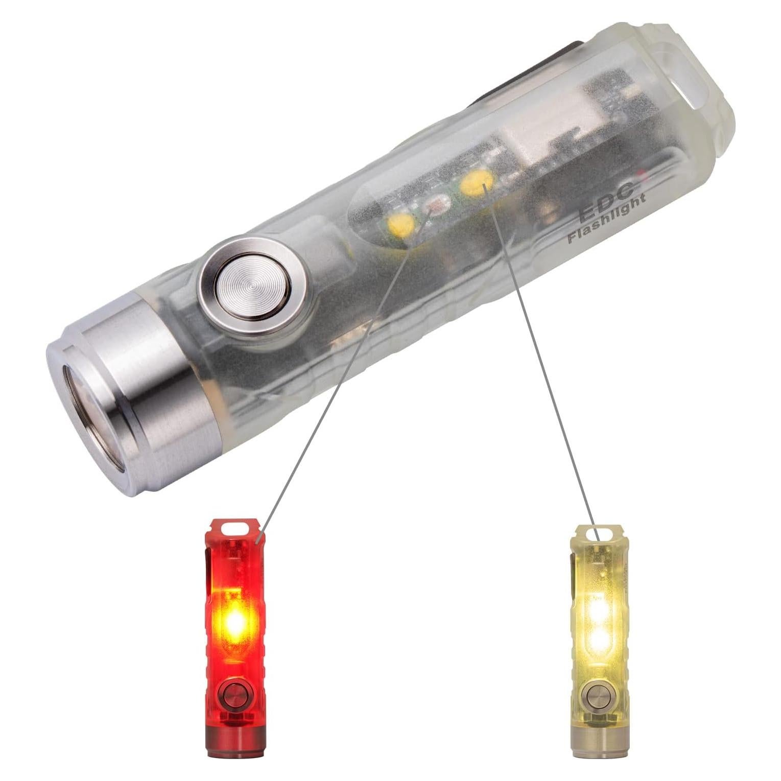 Linterna de Llavero RovyVon A5 USB-C 650 Lúmenes Rojo EDC