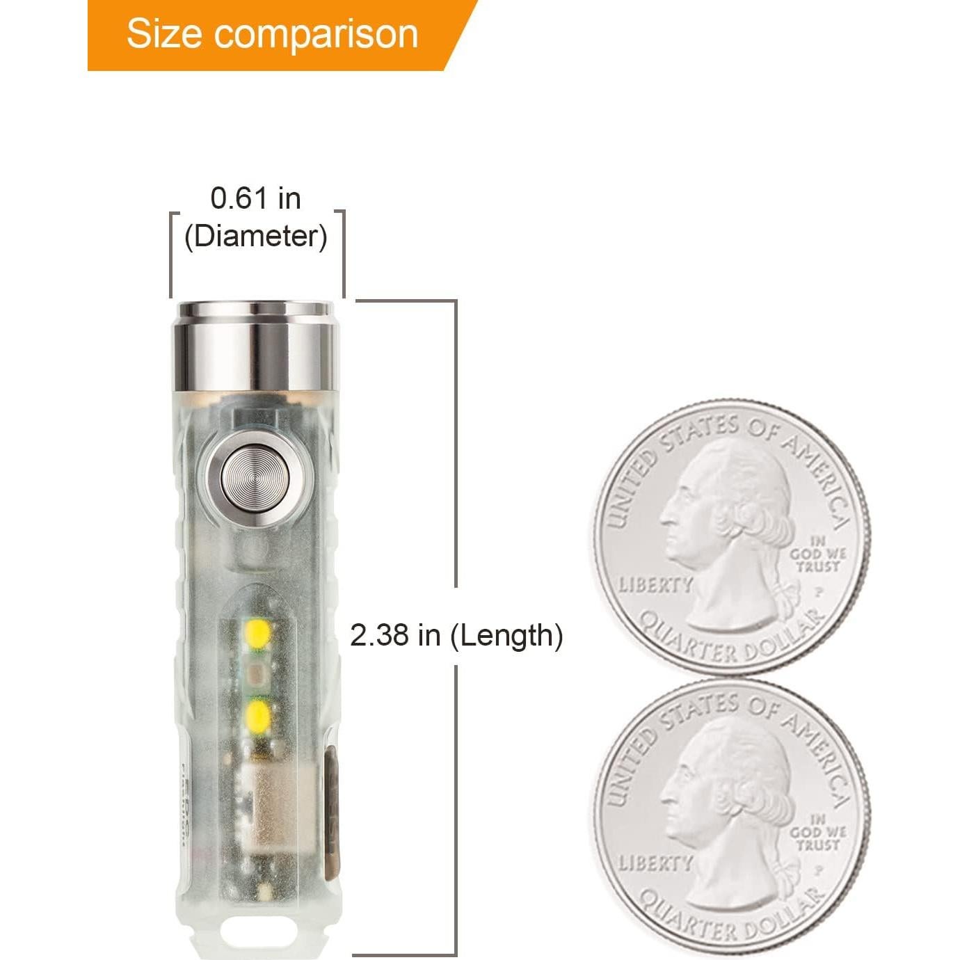 Linterna de Llavero RovyVon A5 USB-C 650 Lúmenes Rojo EDC