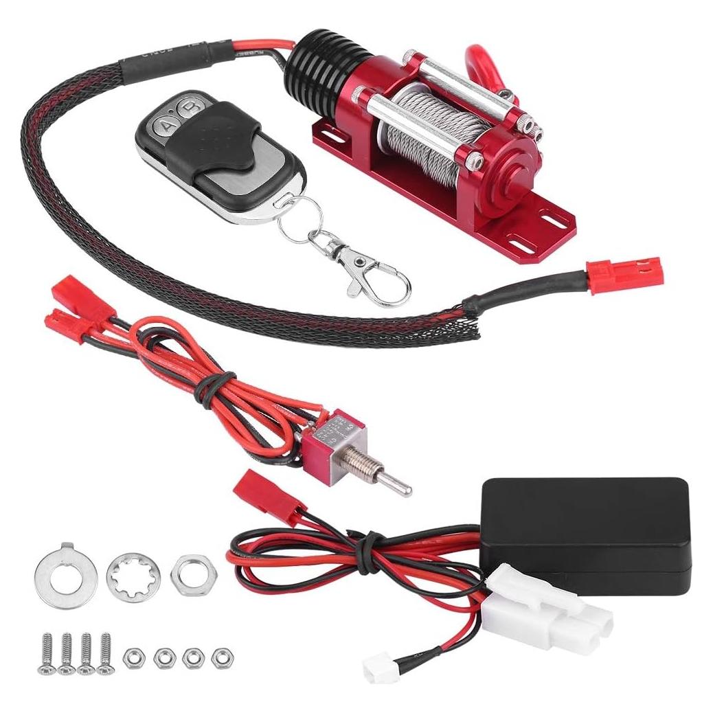 Winch para coche RC Woyisisi 1/10 con control remoto