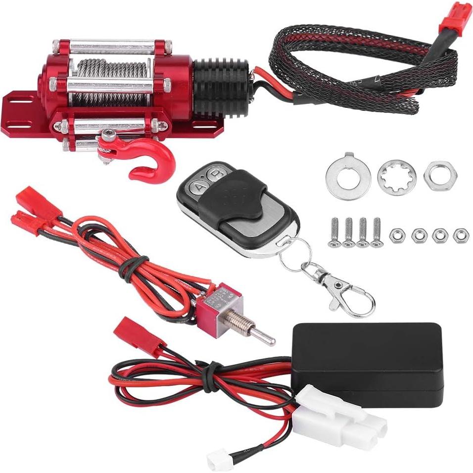 Winch para coche RC Woyisisi 1/10 con control remoto