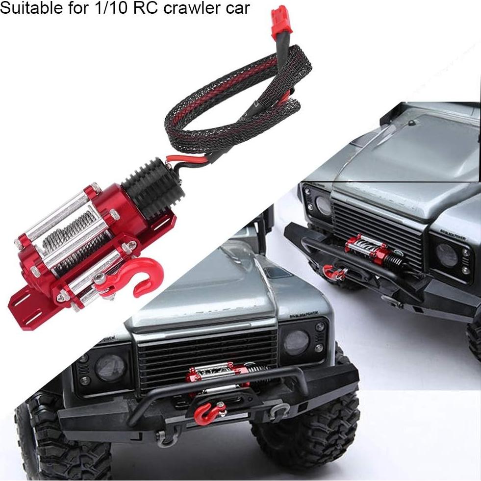 Winch para coche RC Woyisisi 1/10 con control remoto