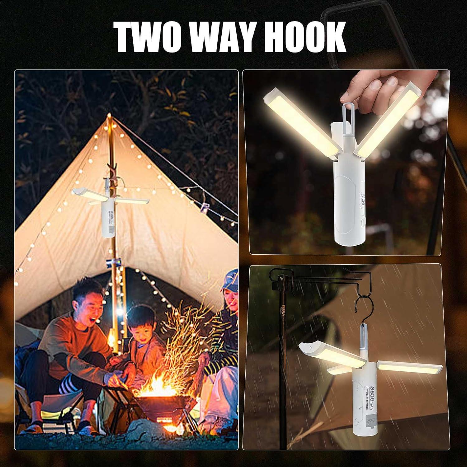 Linterna de Camping LED Chstarina 3500mAh Plegable Resistente al Agua