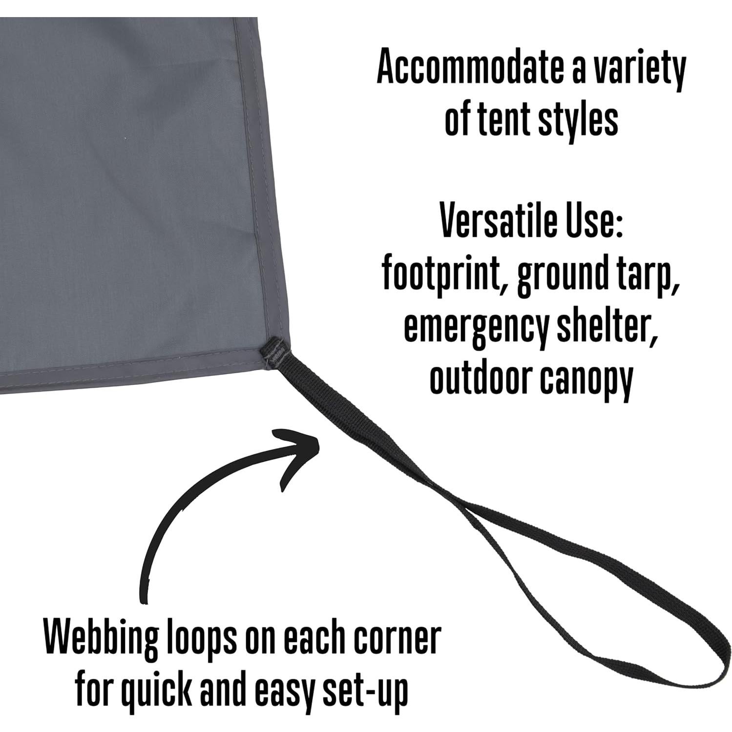 Huella de Tienda ALPS Montañismo 2.49x2.18m para 4 Personas