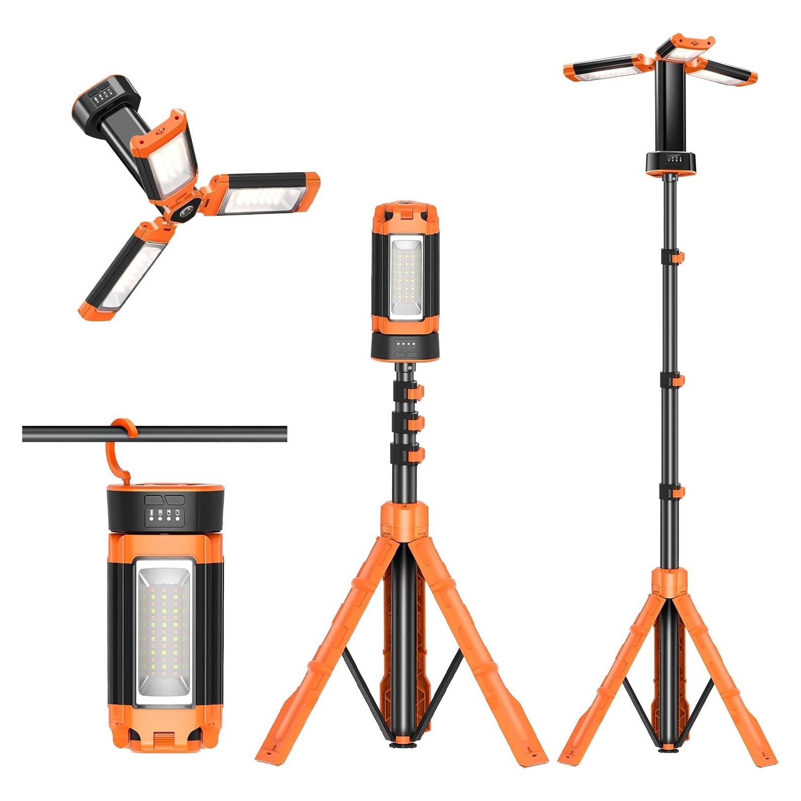 Luz de Camping Portátil MENDED con Trípode 185.9cm LED Recargable