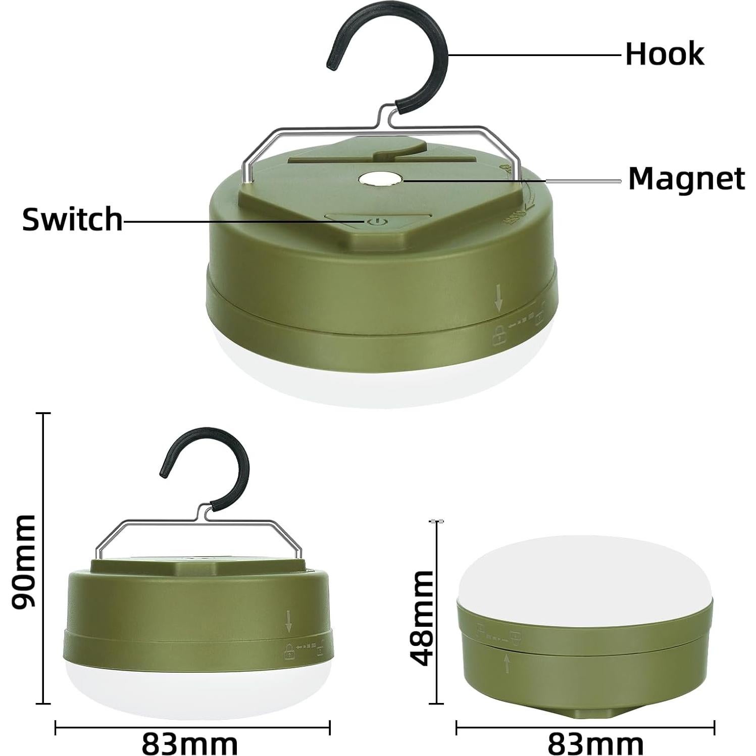 Linterna de Camping LED MOSLIGHTING 1000LM Impermeable IPX4