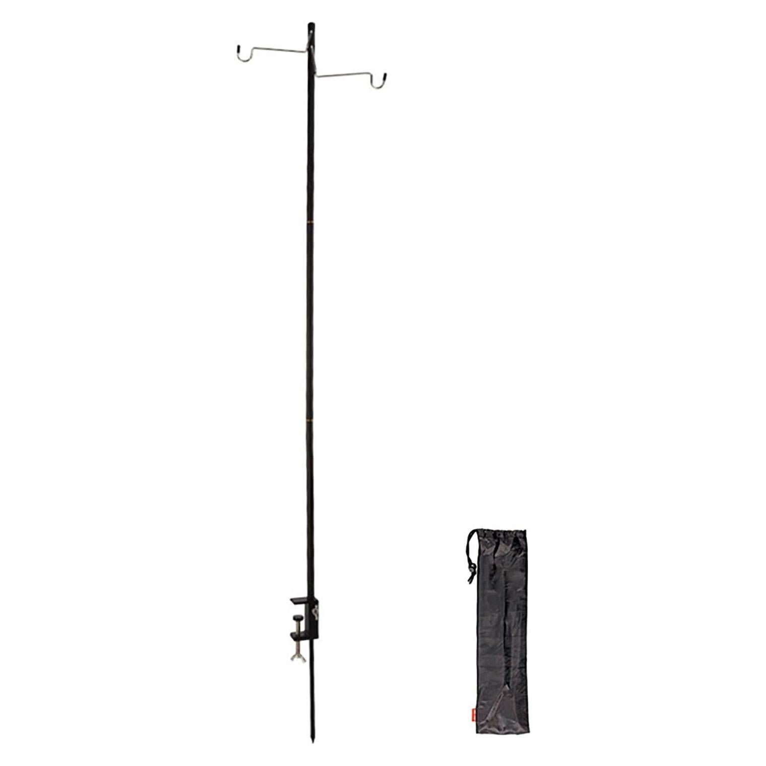 Poste de Lámpara Plegable Faddare para Camping 120cm Negro