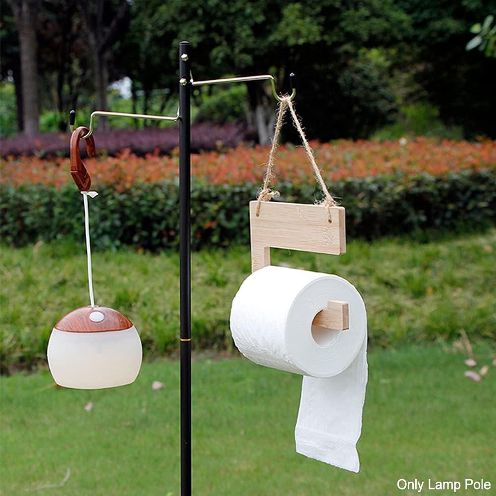 Poste de Lámpara Plegable Faddare para Camping 120cm Negro