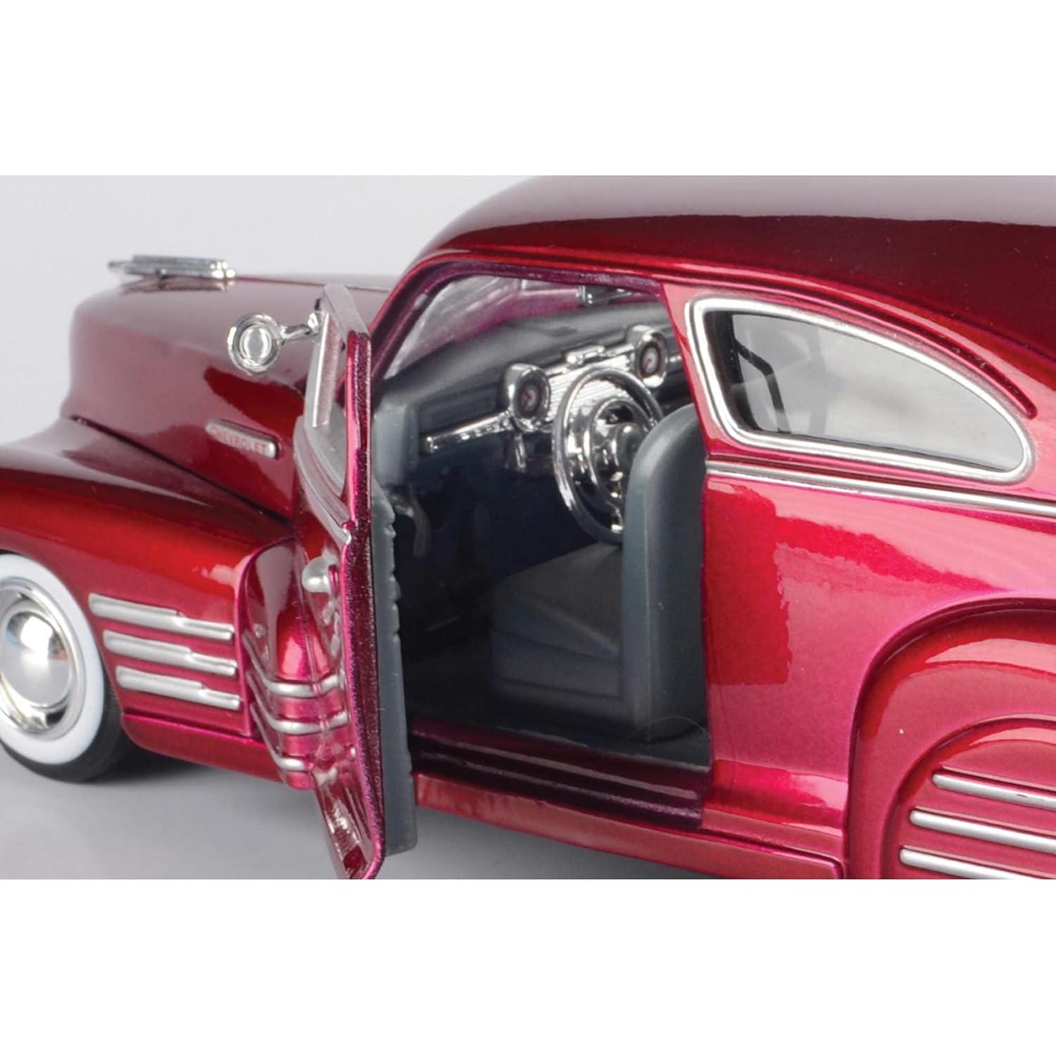 Chevy Aerosedan Fleetline 1948 Rojo - Motormax 1/24 Diecast