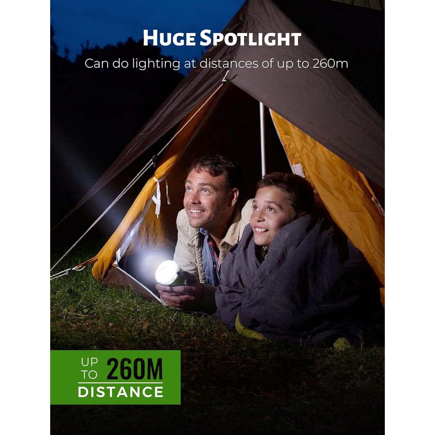 Linterna de Camping Recargable Wildley 600LM IP65 Verde