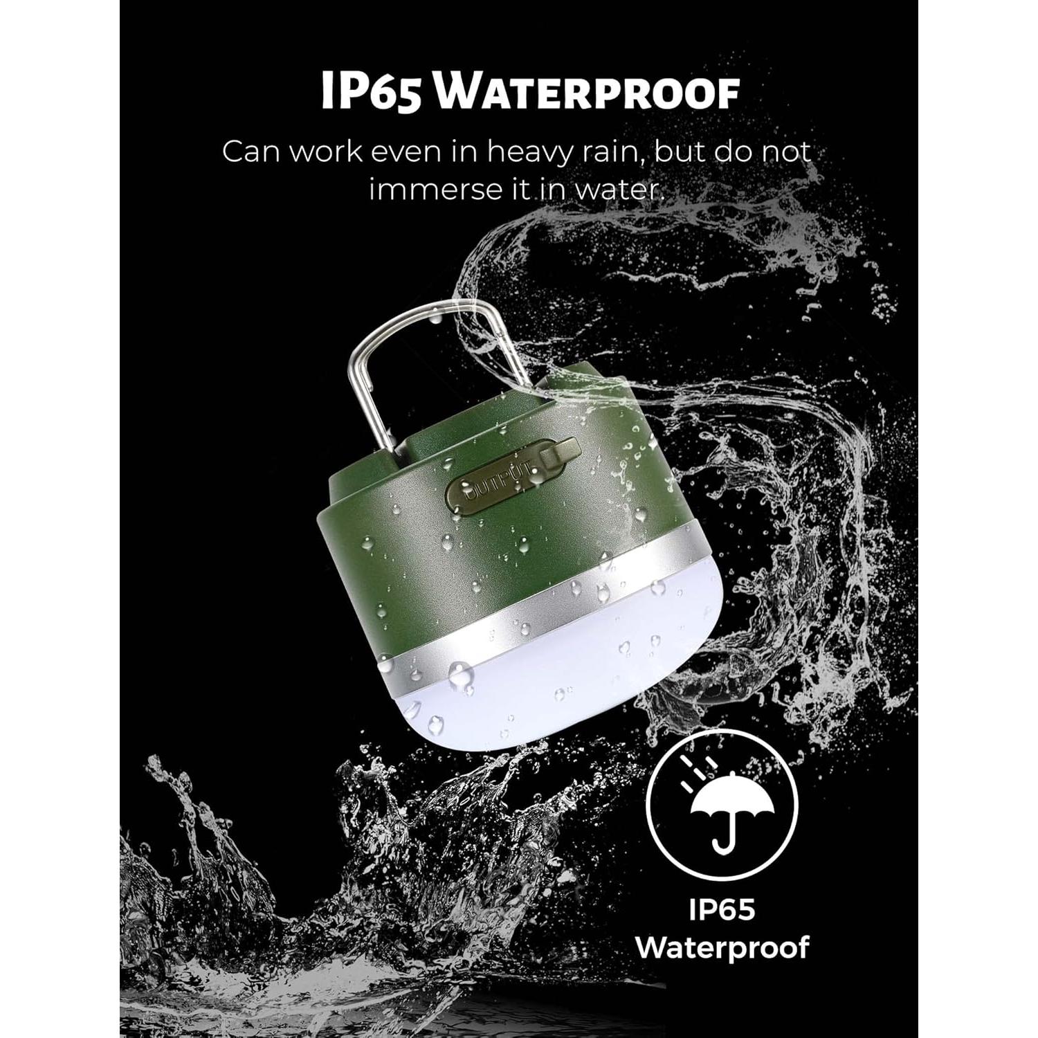 Linterna de Camping Recargable Wildley 600LM IP65 Verde