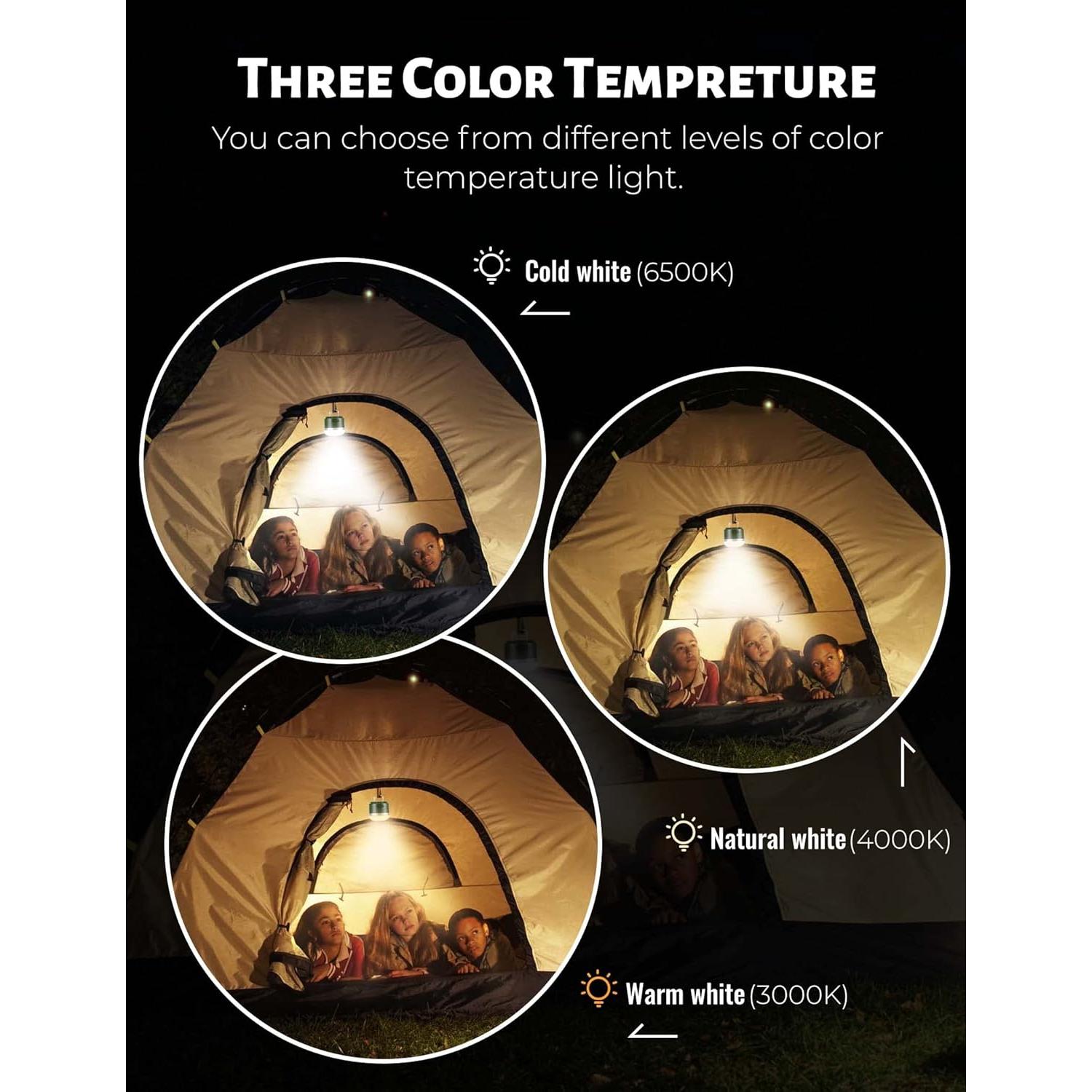 Linterna de Camping Recargable Wildley 600LM IP65 Verde